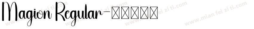 Magion Regular字体转换